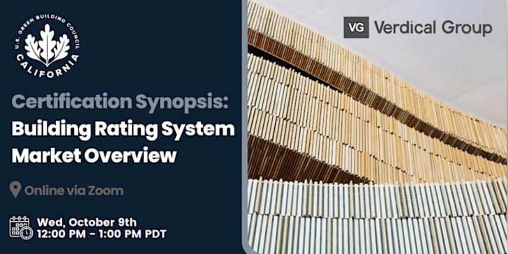 Free USGBC CA Webinar: Building Rating System Market Overview