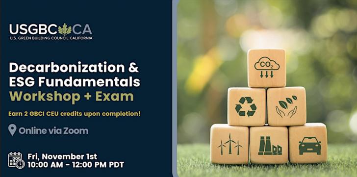 Decarbonization & ESG FundaDecarbonization & ESG Fundamentals Workshop + Exam, November 1,