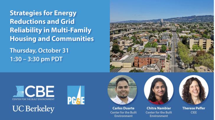 Free Webinar: Strategies for Energy Reductions and Grid Reliability with Multi-Family Housing and Communities, October 31