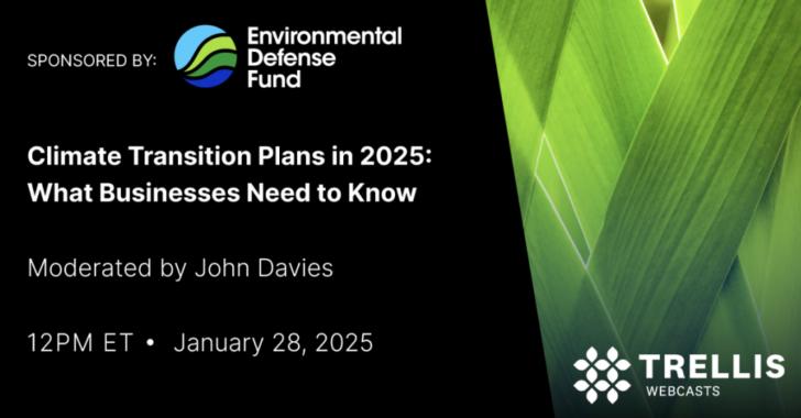 Free Webinar: Climate Transition Plans in 2025: What Businesses Need to Know, January 28,