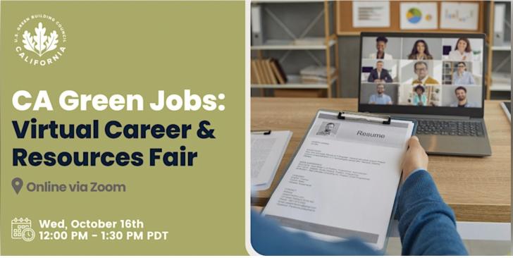 California Green Jobs - Virtual Career & Resource Fair by USGBC CA