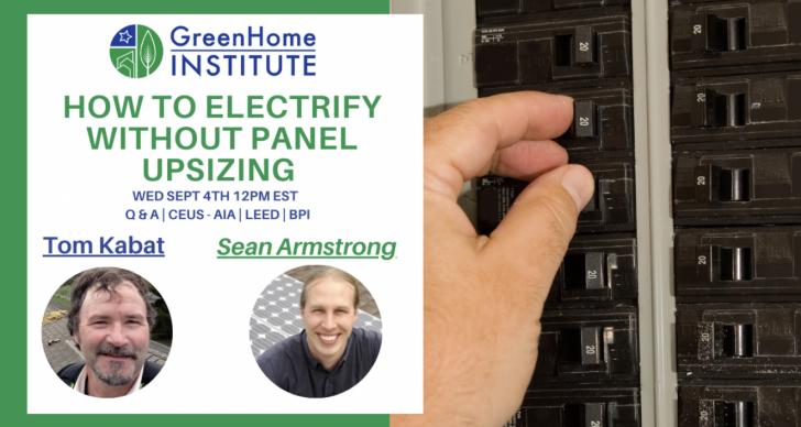 Free Webinar: How to Electrify Without Panel Upsizing, September 4, 2024