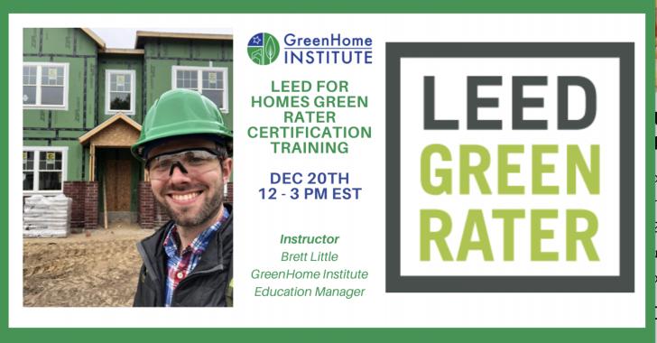 GHI LEED for Homes Green Rater Training, December 20